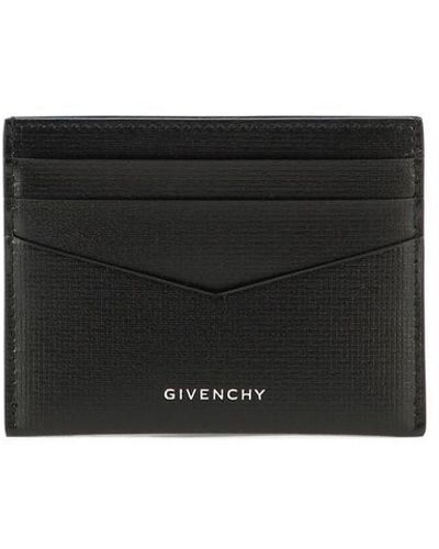 Givenchy Leather 4g Card Holder. - Black