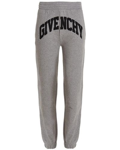 Givenchy Logo Embroidery Sweatpants Pants - Gray