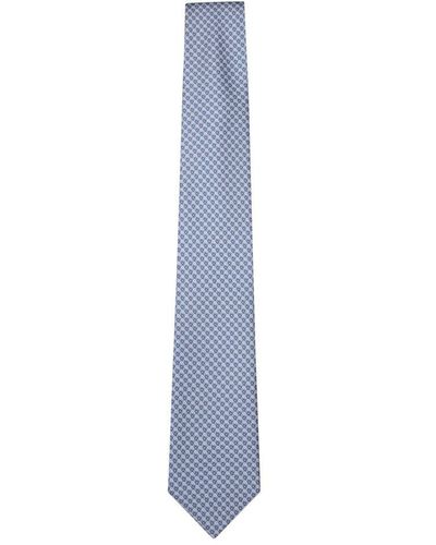 Brioni Geometric Micropattern Light/ Tie - Blue