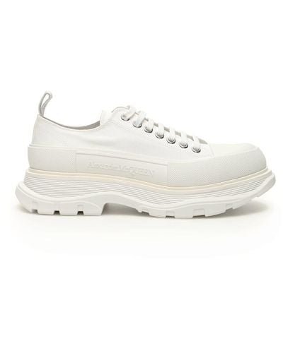 Alexander McQueen Tread Slick Canvas Sneaker - White
