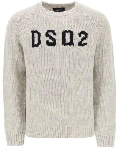 DSquared² Dsq2 Wool Jumper - Grey