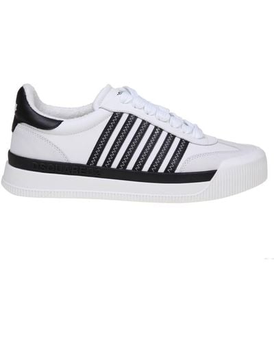 DSquared² New Jersey Sneakers In Leather - White