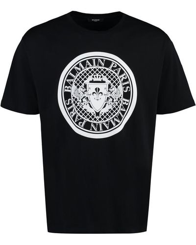 Balmain Flocked Coin T-shirt - Black