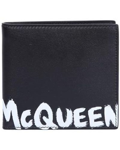 Alexander McQueen Leather Flap-Over Wallet - White