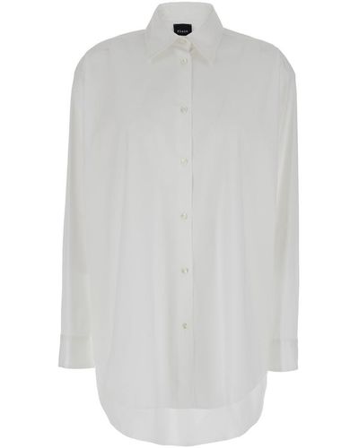 Plain Oversized Shirt - White