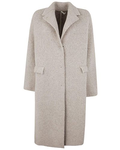 Boboutic Single Breasted Coat Clothing - Gray