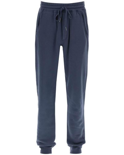 Tom Ford Sweatpants In Fleece Back Cotton - Blue