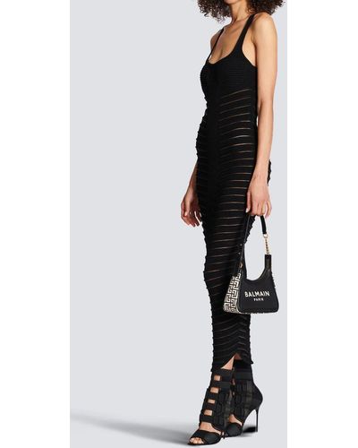 Balmain Midi Knit Dress - Black