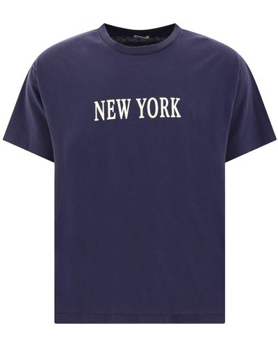 Bode "new York" T-shirt - Blue