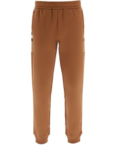 Burberry Stephan Trousers With Tartan Inserts - Brown