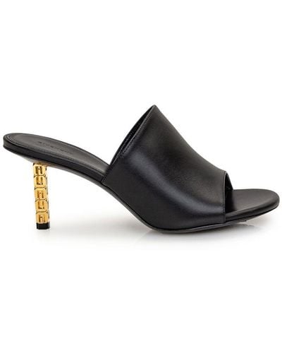 Givenchy G Cube Leather Mules - Black