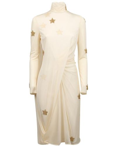 Burberry Star-pattern Dress - Natural