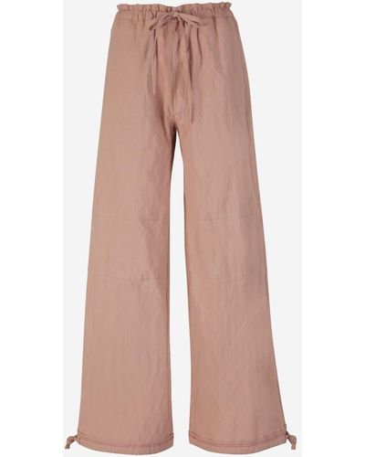 Acne Studios Wide Cotton Trousers - Pink