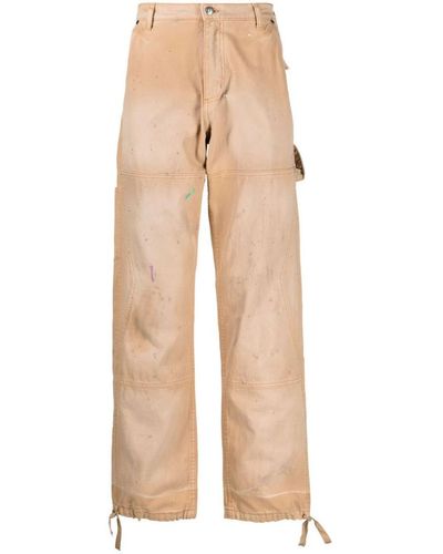 Rhude Chevron Painter Trousers - Natural