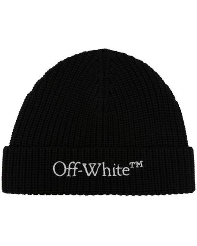 Off-White c/o Virgil Abloh Logo-embroidered Virgin-wool Beanie - Black