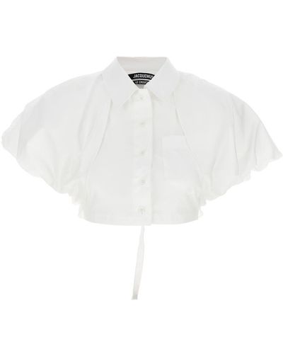 Jacquemus La Chemise Pavane Shirt, Blouse - White