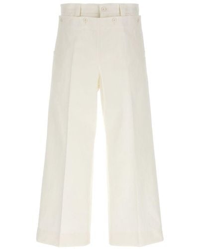Dolce & Gabbana Loose Leg Trousers - White