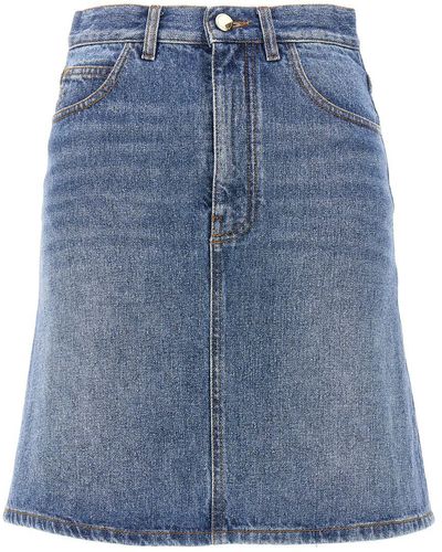 Chloé Denim Mini Skirt Skirts - Blue