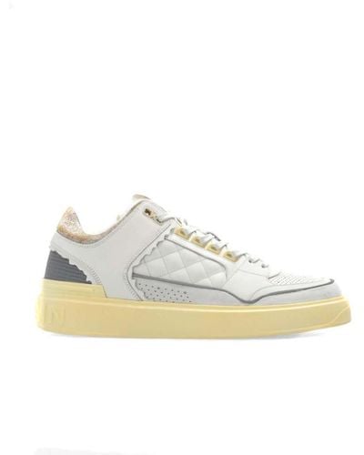 Balmain 'b Court' Mid Top Sneakers - White