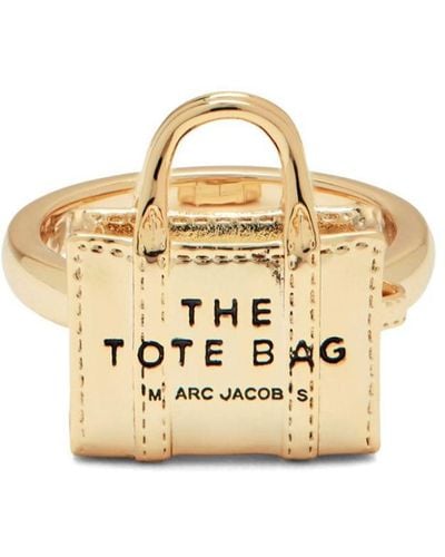 Marc Jacobs The Mini Icon Bag Sculpted Ring - Metallic