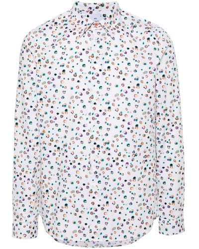 PS by Paul Smith Abstract Motif Shirt - White