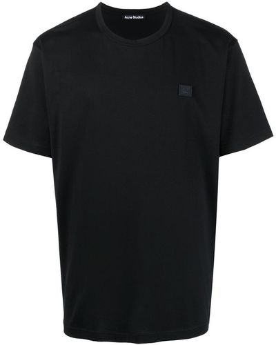 Acne Studios Logo Cotton T-shirt - Black