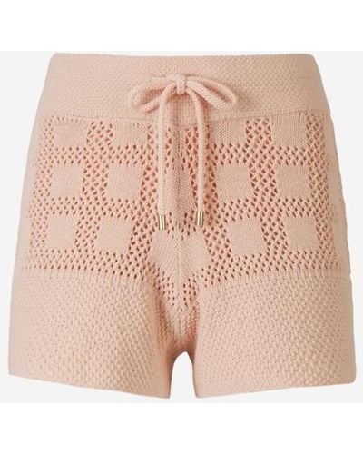 Zimmermann Waverly Crochet Shorts - Natural