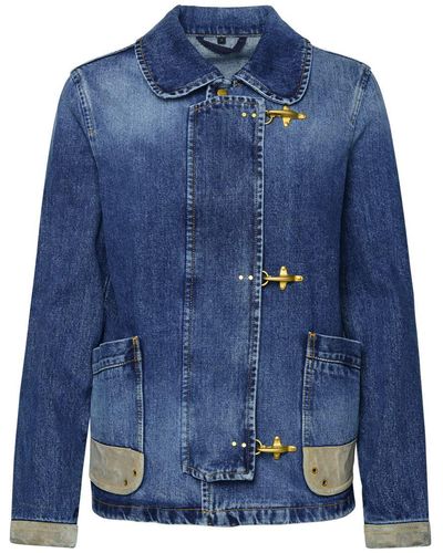 Fay '3 Ganci' Cotton Jacket - Blue