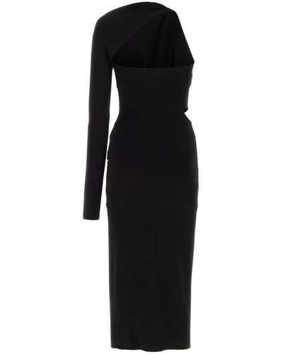 Versace Cut Out Jersey Dress - Black