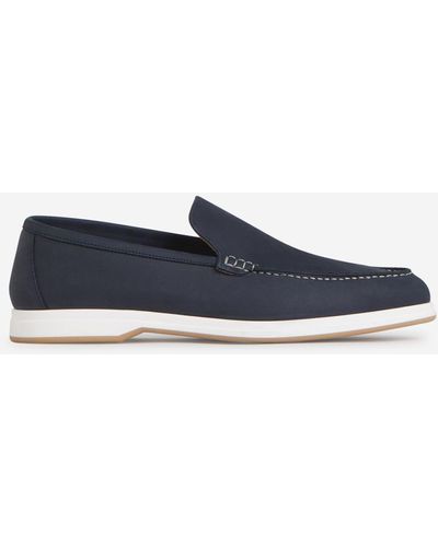 Enrico Mandelli Yacht Leather Loafers - Blue