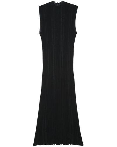 Alysi Piuma Cotton Knit Dress - Black