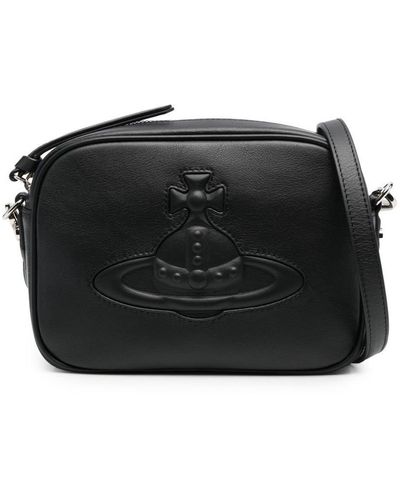 Vivienne Westwood Anna Logo-embossed Leather Camera Bag - Black