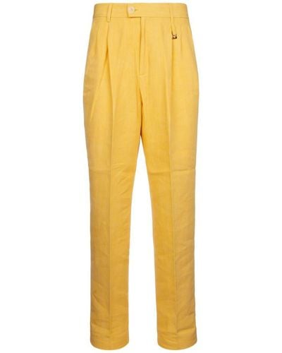 Jacquemus Le Raphia Madeiro Straight-leg Pants - Yellow