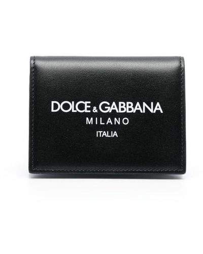 Dolce & Gabbana Logo-print Leather Wallet - Black