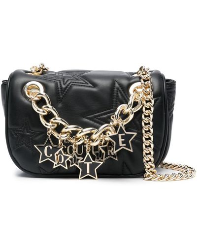 Versace Star-motif Quilted Shoulder Bag - Black