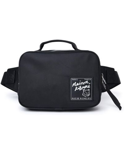 Maison Kitsuné The Traveler Nylon Belt Bag - Black