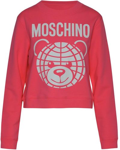 Moschino Pink Cotton Sweatshirt - Red
