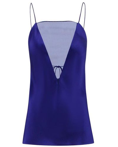 Stella McCartney Closure With Zip Unlined Top - Blue