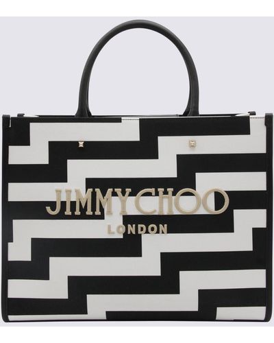 Jimmy Choo And Canvas Avenue Small Tote Bag - Black