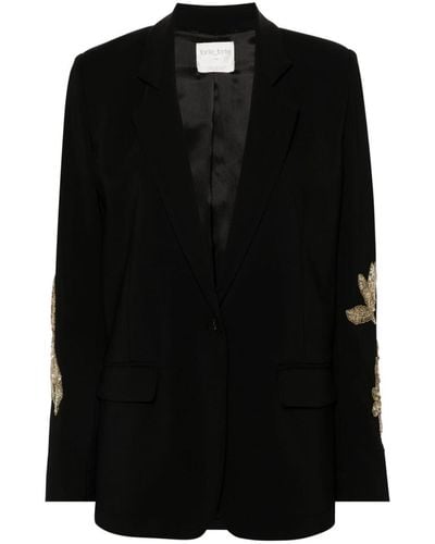Forte Forte Forte_forte Embroidery Stretch Crepe Cady Jacket Clothing - Black