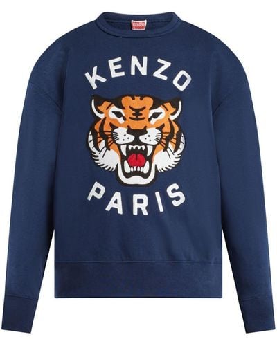 KENZO Lucky Tiger Oversize Sweat Clothing - Blue