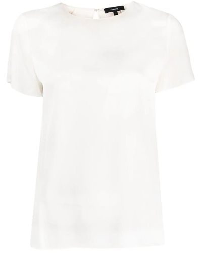 Theory Georgette Short-sleeved Blouse - White