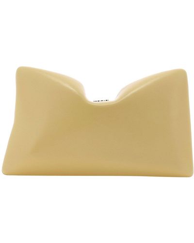 Rodo S Beige Leather Pouch - Natural