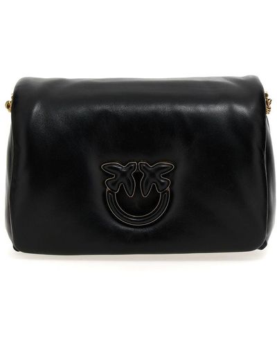 Pinko Love Puff Baby Click Leather Bag - Black