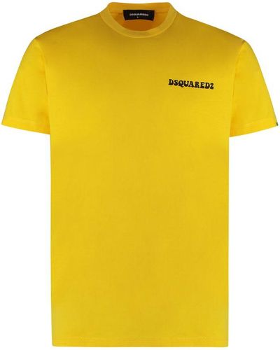 DSquared² Cotton Crew-Neck T-Shirt - Yellow
