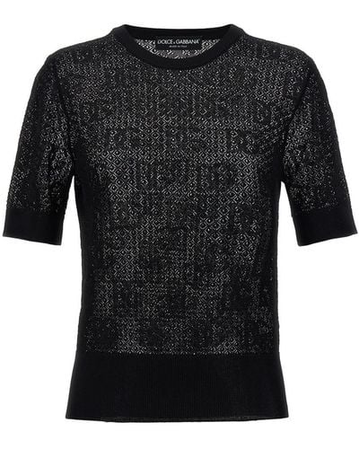 Dolce & Gabbana Knit Top Tops - Black