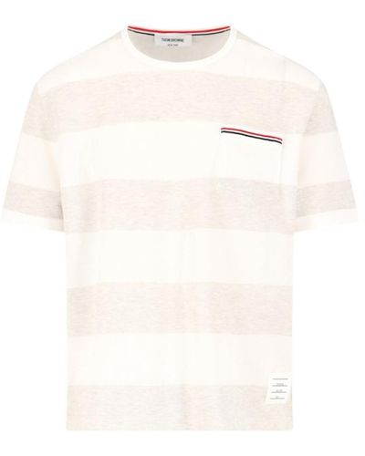 Thom Browne "rugby Stripe" T-shirt - White