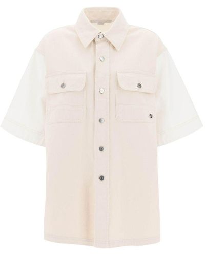 Stella McCartney Short-Sleeved Denim Shirt - White