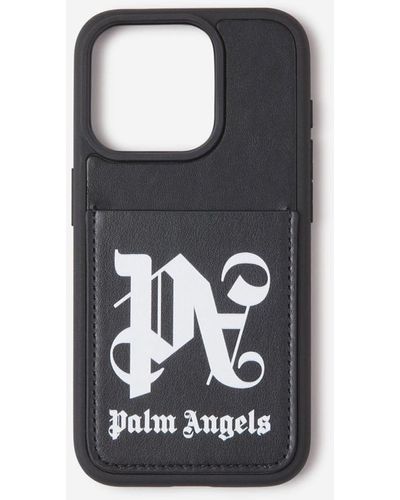Palm Angels Iphone 15 Pro Logo Case - Black