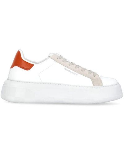 Woolrich Chunky Court Suede Sneakers - White